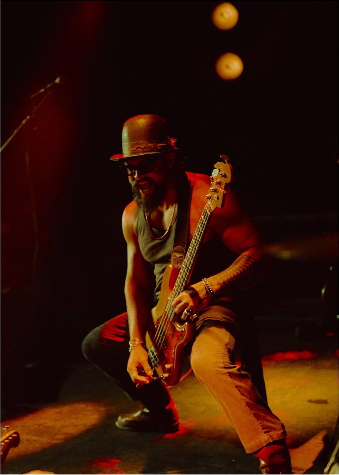 Jason Momoa on bass